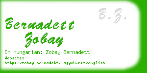 bernadett zobay business card